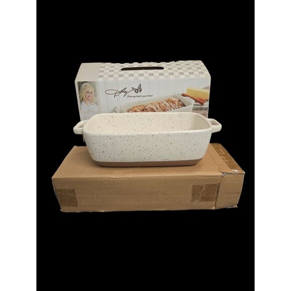 Dolly Parton Speckled Stoneware Loaf Pan – 1.79qt – NIB Baking Dish - Picture 3 of 5